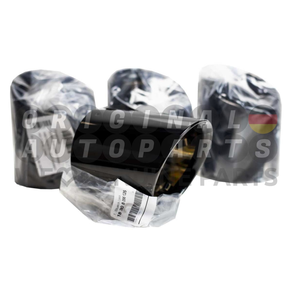 Original BMW M Endrohrblenden Satz schwarz Chrom M3 G80 M4 G82 G83