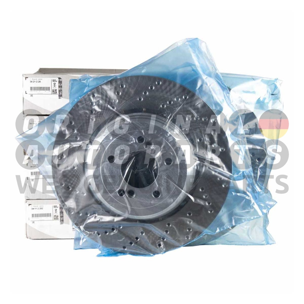 Original BMW Bremsscheiben Satz vorne + hinten M5 E60 E61 M6 E63 E64 374x36mm 370x24mm 34112282805 34112282806 34212282807 34212282808